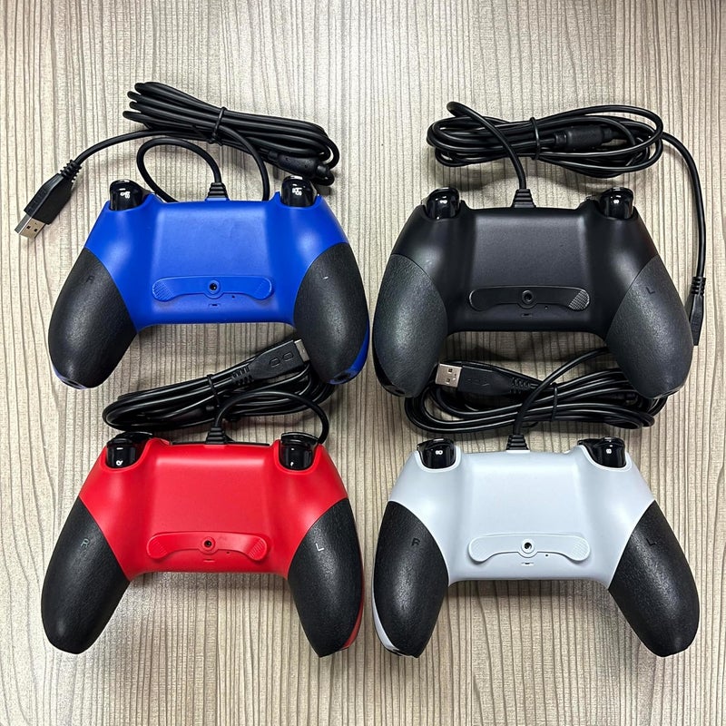 GAMFAMI Wired Controller Gamepad for Playstation 4 with Advanced Programming Buttons Dual Vibration Shock Joystick Gamepad for PS4/PS4 Slim/PS4 Pro and PC (Blue) - Image 4